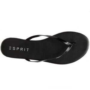 3/$30 - ESPRIT Women's Black Sandals Flip Flops (like new)